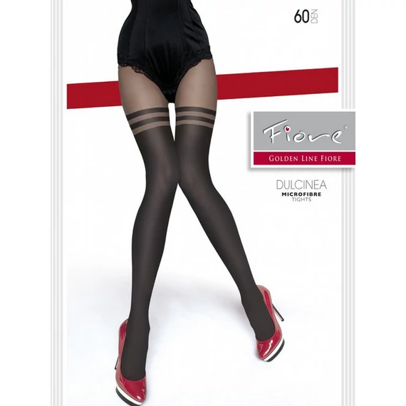 DULCINEA 60 DEN microfiber patterned black tights
