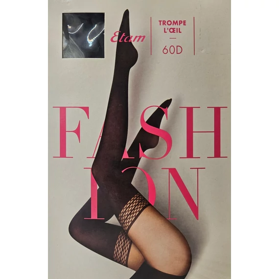  FASHION 60 DEN patterned black tights