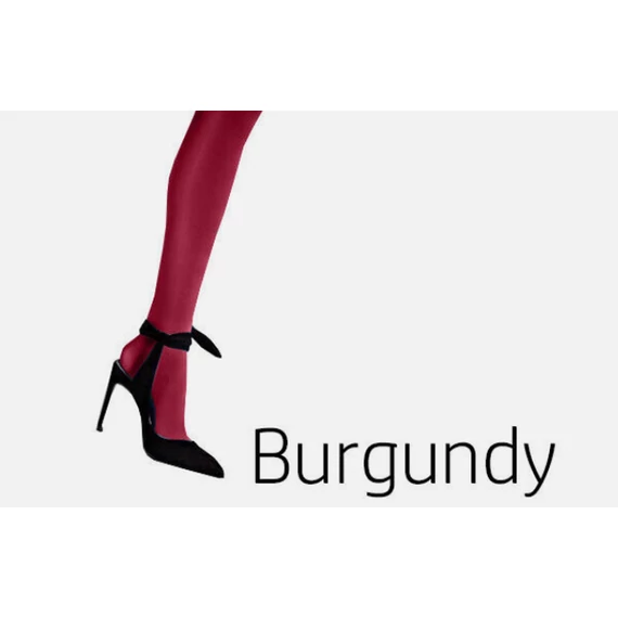 DIVERSE 100 DEN microfiber shiny burgundy tights