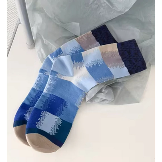 Men's geometric patchwork patterned socks