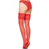 Picture 1/2 -CECILE 20 DEN extra size red lace thigh highs stocking