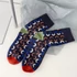 Picture 1/2 -Men's geometric patchwork patterned socks