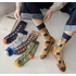 Picture 2/2 -Men's geometric patchwork patterned socks
