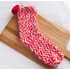 Picture 1/2 -Women's red pom-pom fuzzy fluffy cake socks