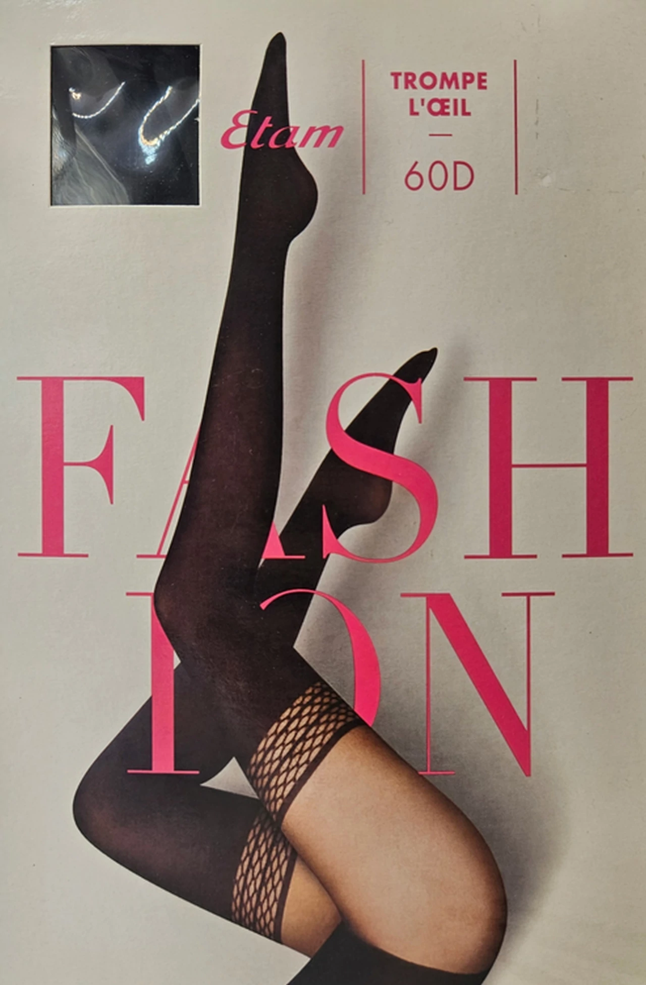 FASHION 60 DEN patterned black tights