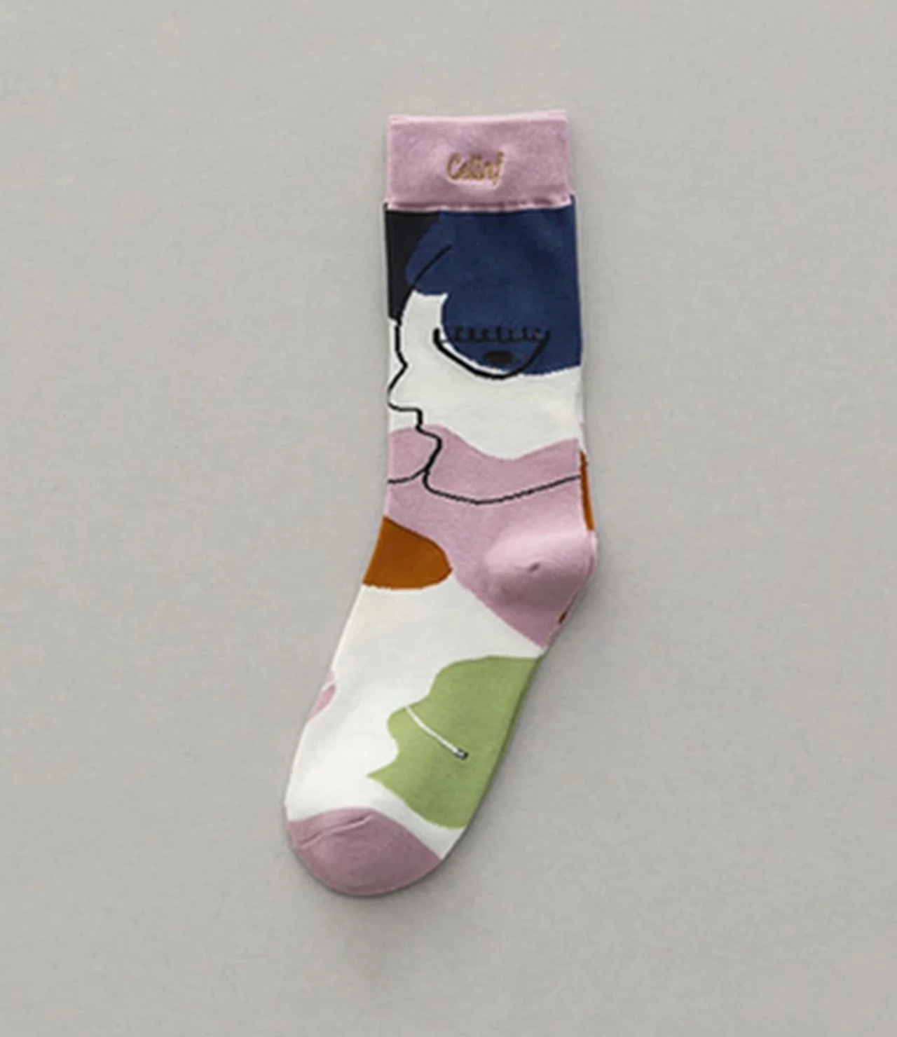 Women's abstract pattern cotton socks (6)
