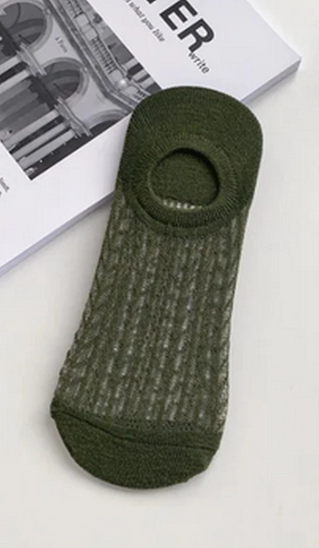 Men's dark green secret socks